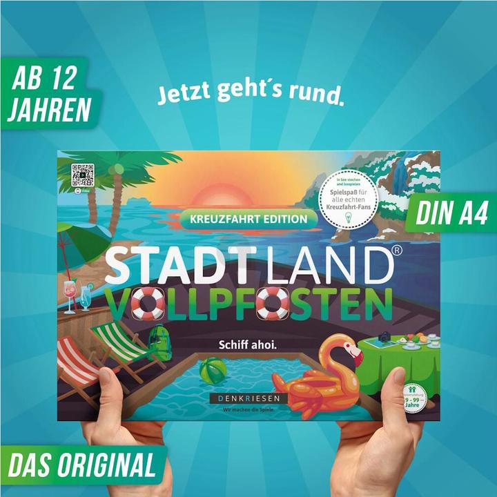 Actual product image Denkriesen Stadt Land Vollpfosten - A4 Block Cruise Edition (d) (German, 2 - 12 Players)