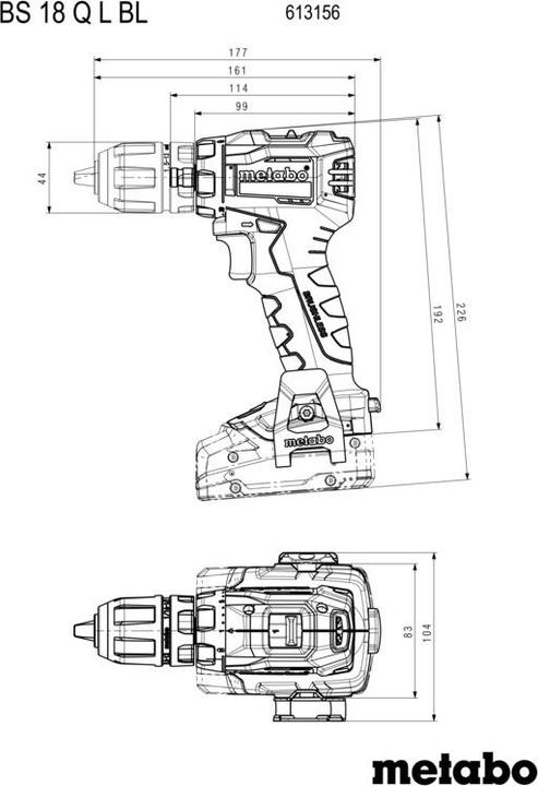 Productafbeelding Metabo BS 18 L BL Q (Oplaadbare batterij)