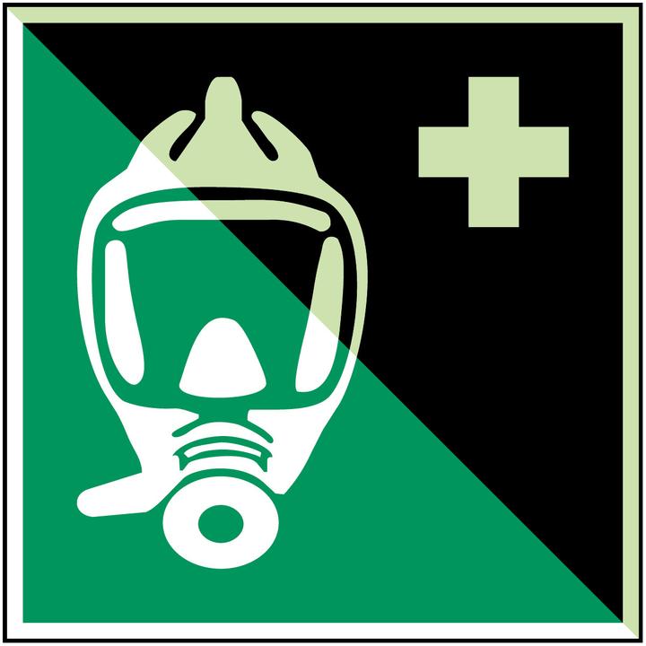 Produktbild Brady ISO-Sicherheitsschild - Notfallfluchtmaske