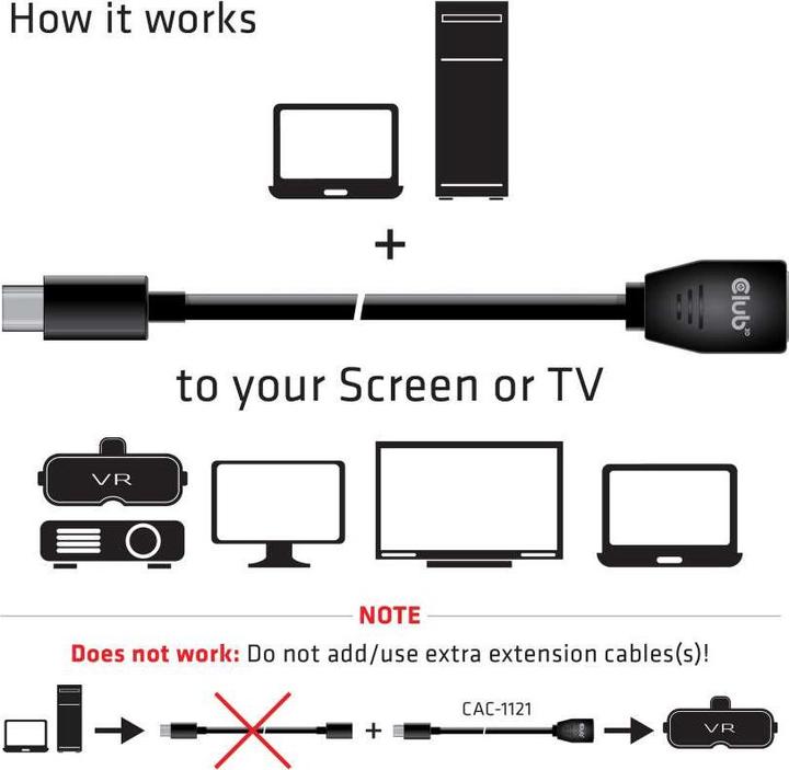 Produktbild Club 3D Mini DisplayPort — DisplayPort (1 m)
