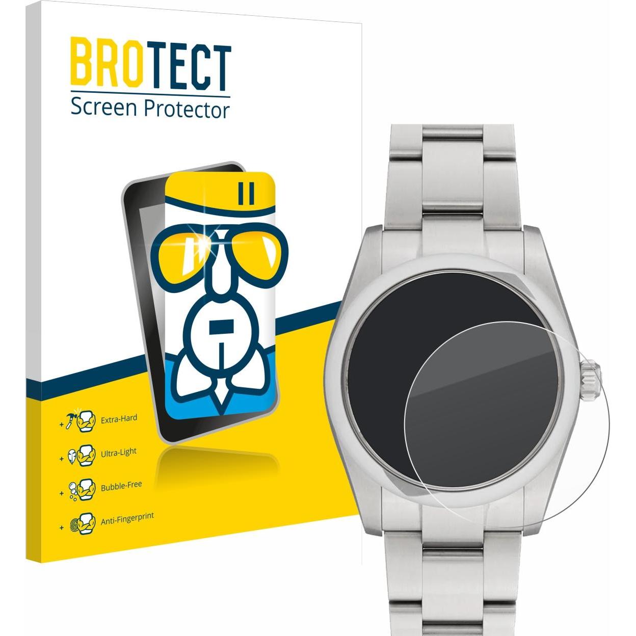 BROTECT Schutzglas Schutzfolie Displayschutz Display Schutz Glas Folie klar, Smartwatch Schutzfolie, Transparent
