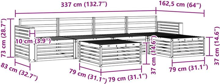 Produktbild vidaXL Outdoor-Sofa