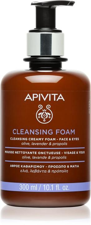 Apivita Cleansing foam face and eyes with olive and lavender 300ml (Cleansing Foam, 300 ml)
