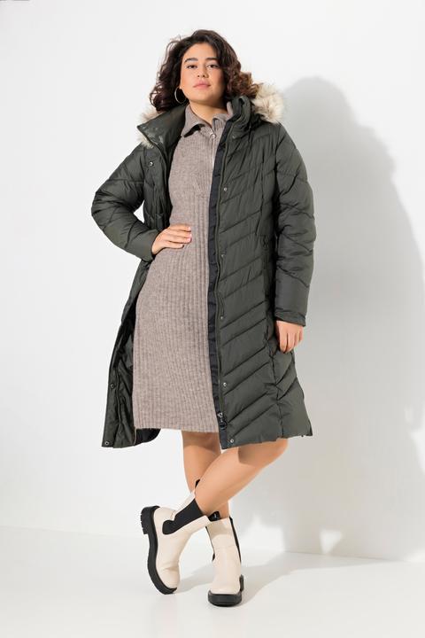 Produktbild Ulla Popken Puffer-Mantel, Kapuze abnehmbar, Stehkragen, Zipptaschen (46, 48)