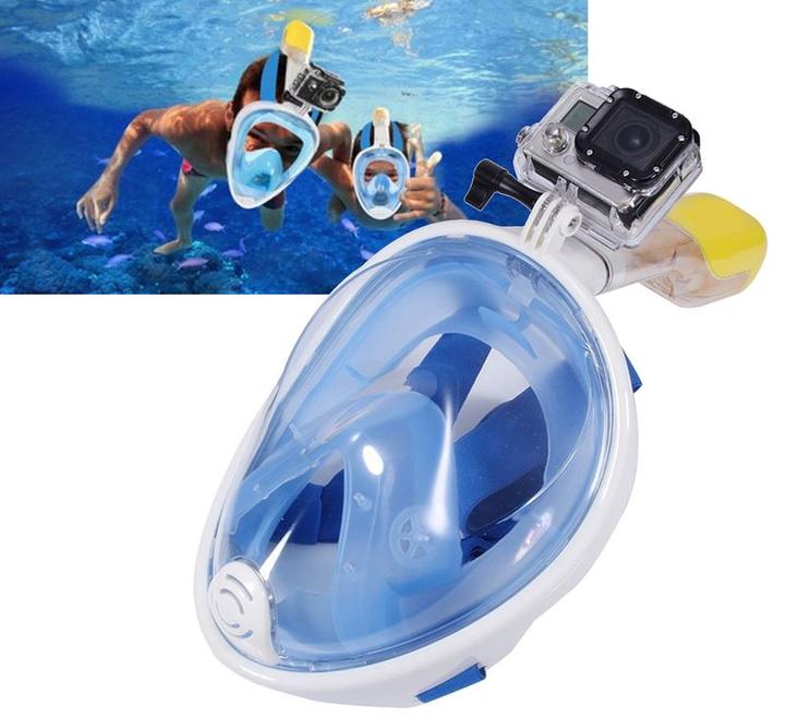 Produktbild Hermex ANKI Schnorchelmaske L/XL für GoPro Hero 5 / Session / 4 / 3+ / 3 / 2 / 1 / Xiaomi Yi Action Cam (Hero 3, hero 5, Hero 4, Hero 10, Hero 3+, Hero 2)