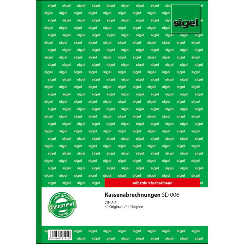 Sigel Kassenabrechnung Formularbuch SD006 (80x) (SD006)