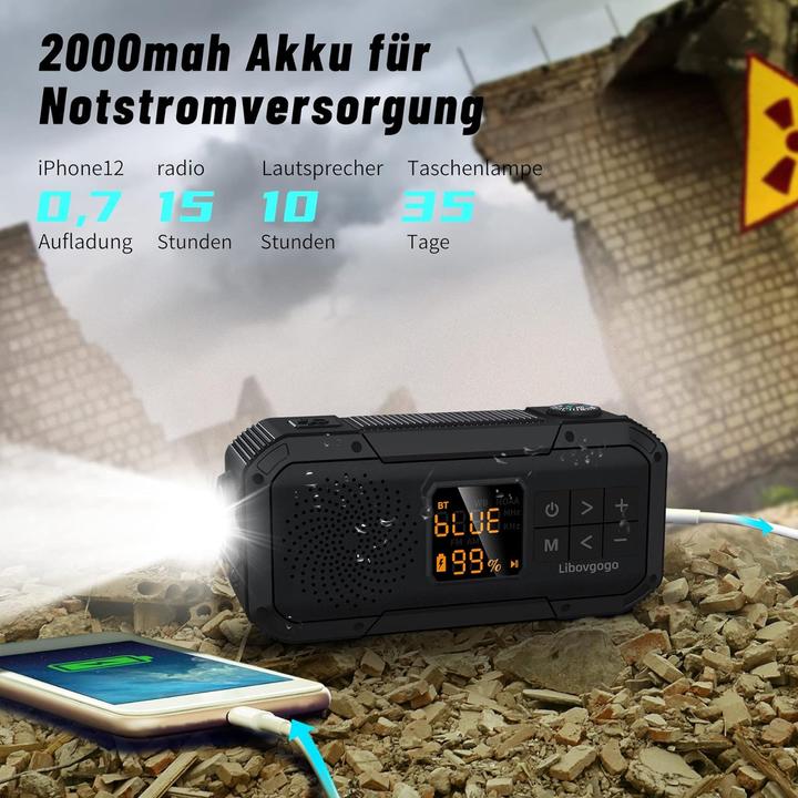Produktbild Libovgogo Notfallradio DF-589 (AM, FM, Radio Frequency (RF), Bluetooth)