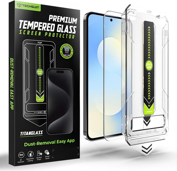 Produktbild Techsuit - (Fingerprint Unlock Compatible) TitanGlass CrystalHD - Samsung Galaxy S25 FE - Clear (Samsung Galaxy S25 FE)