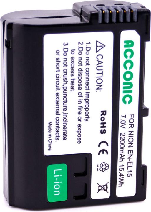 Actual product image Acconic Battery for Nikon EN-EL15 (Camera battery)
