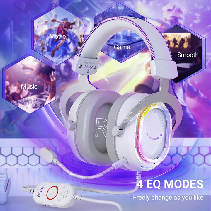 Produktbild Fifine H13-WP Gaming-Headset USB kabelgebunden mit LED (Kabelgebunden)