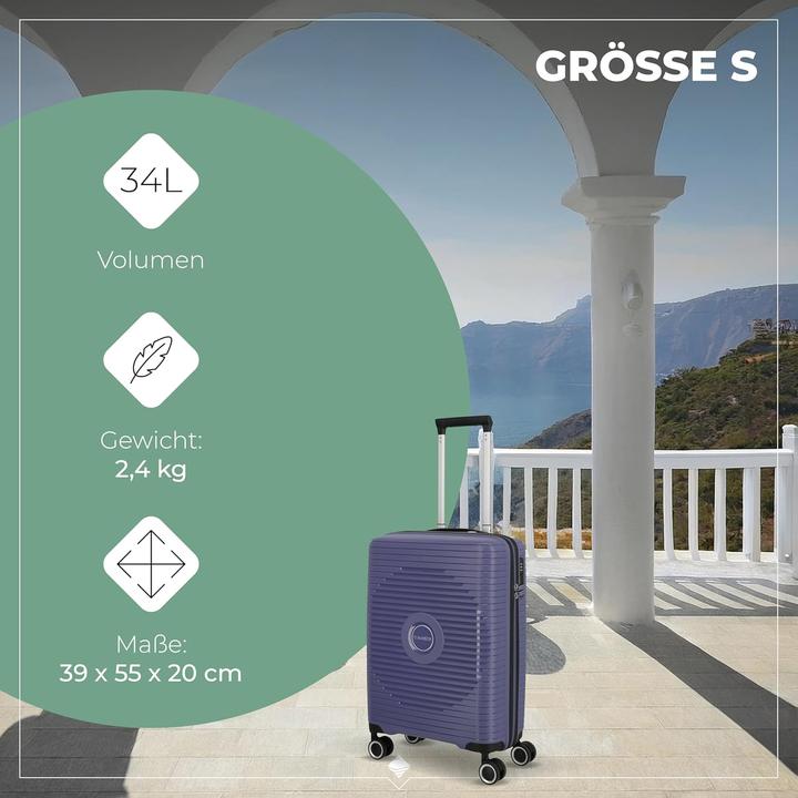 Image du produit Travelite Orbita Ensemble de valises à 4 roulettes 3 pièces avec soufflet extensible (210 l)