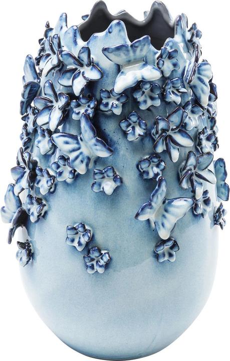 Immagine prodotto Kare Design Vaso Farfalle Lightblue 35cm (1 x, 23 x 23 x 36 cm)