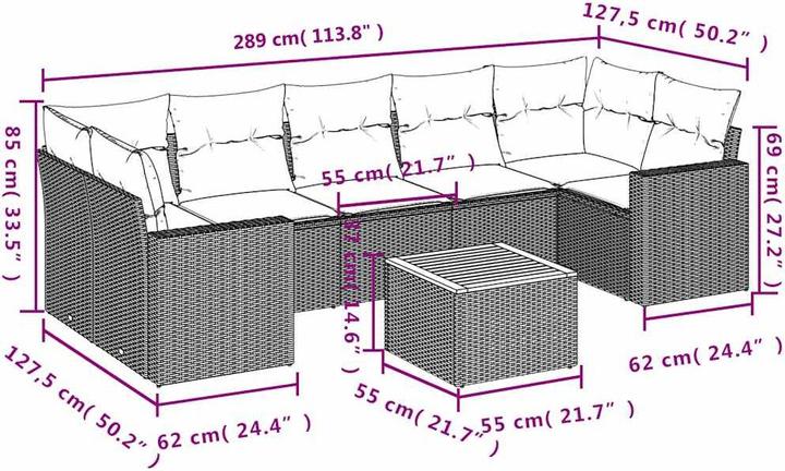 Produktbild vidaXL Garten Sofagarnitur