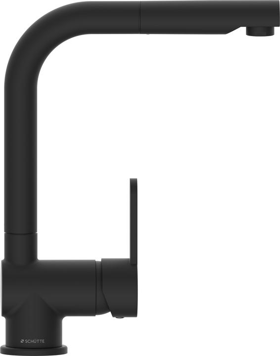 Actual product image Schütte Kitchen tap LONDON sink mixer Black matt Extendable Swivelling 79760
