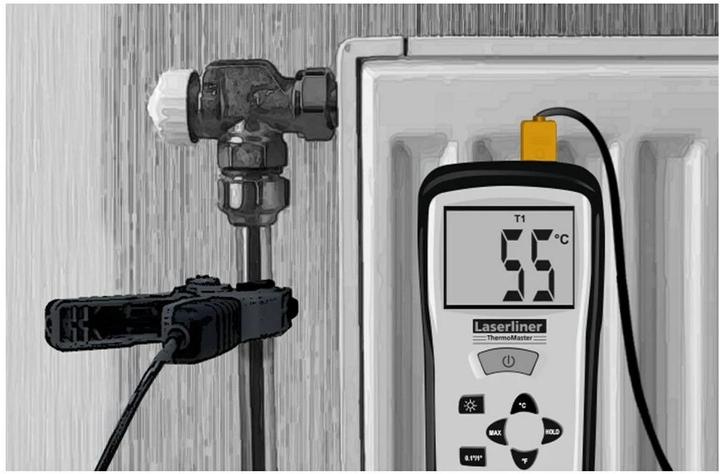 Actual product image Laserliner Temperature probe K type with heat resistant handles