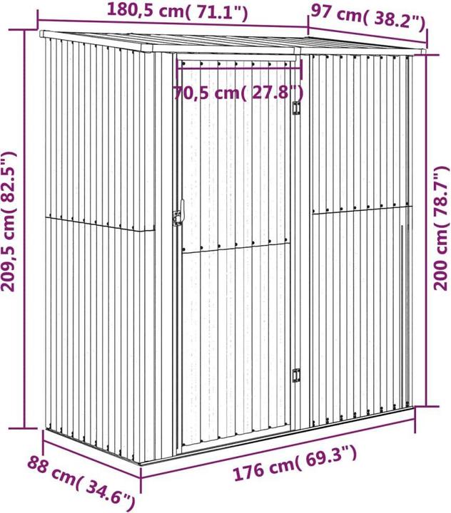 Actual product image vidaXL Geräteschuppen