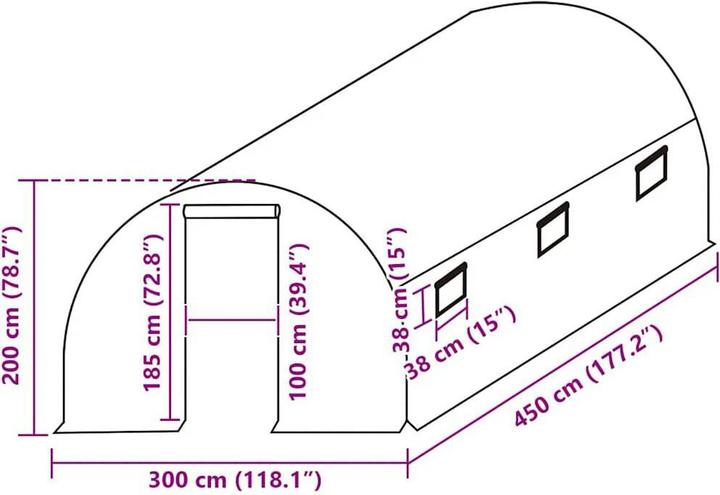 Immagine prodotto vidaXL Gewächshaus Ersatzabdeckung