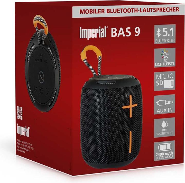Produktbild Imperial BAS 9 Bluetooth-Lautsprecher (10 h, Batteriebetrieb)