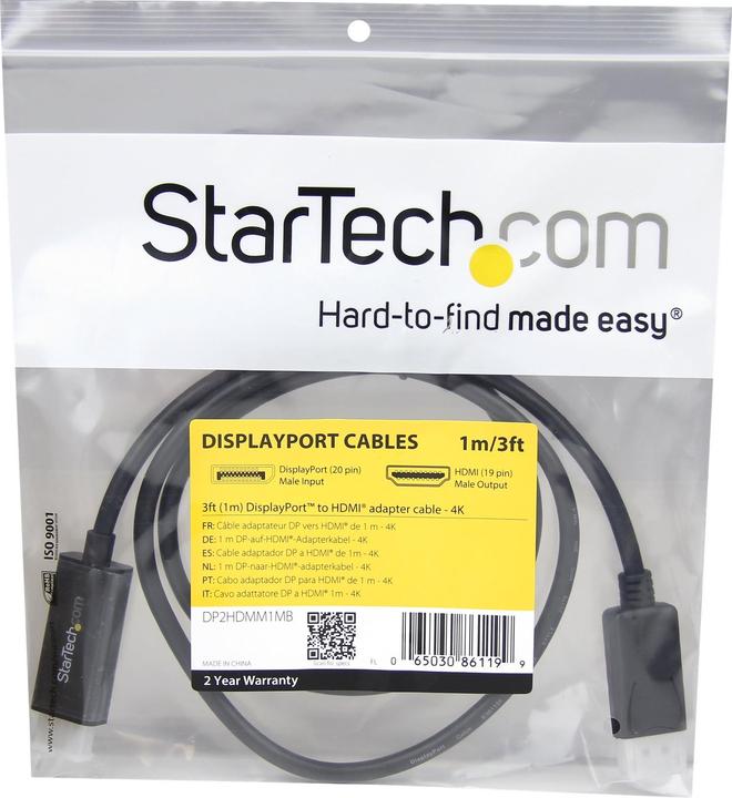 Produktbild StarTech Display Port – HDMI (Typ A) (1 m, DisplayPort, HDMI, 1.2)