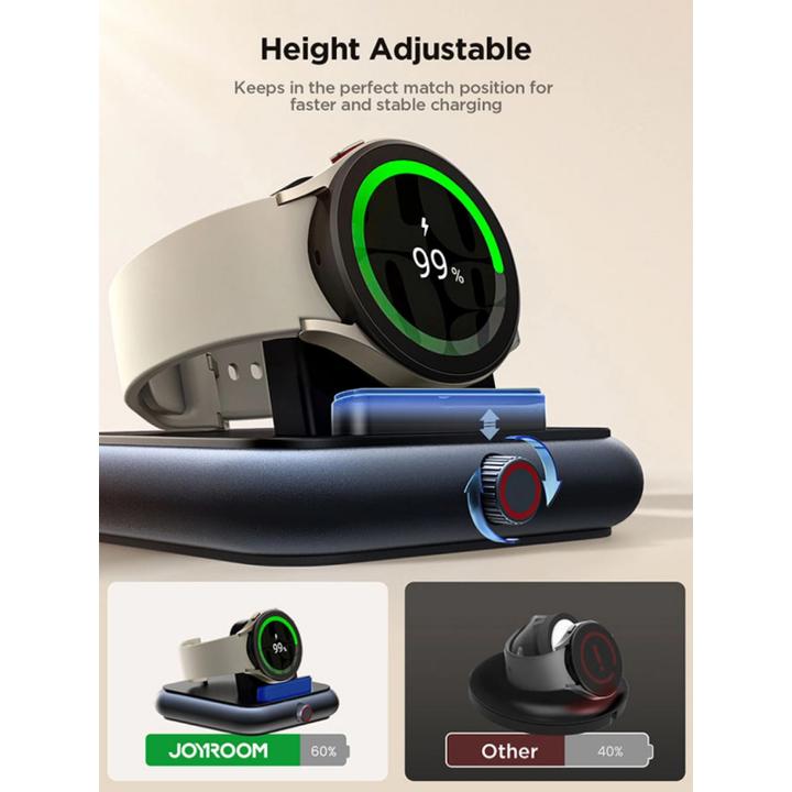 Actual product image Joyroom JR-WQW02 wireless charger for Samsung Galaxy Watch smartwatches - black