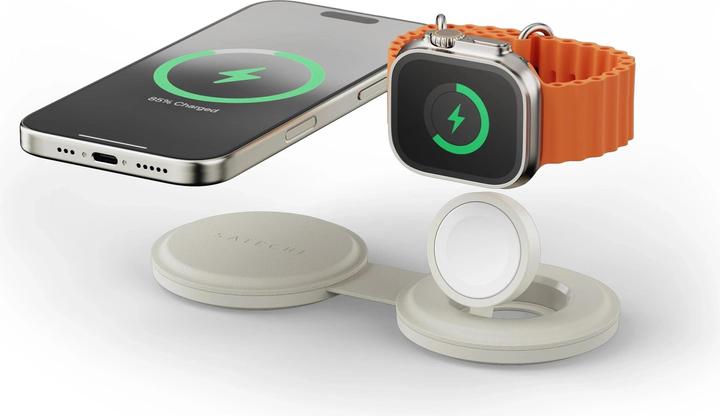 Produktbild Satechi OntheGo 2-in-1 Wireless Charger mit Qi2 (15 W)