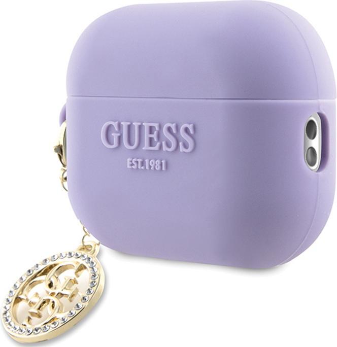 Image du produit Guess GUAP23DSLGHDU Coque AirPods Pro 2 pourpre/pourpre 3D Rubber 4G Diamond Charm (Sac pour écouteurs)