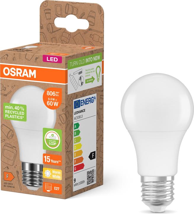 Produktbild Osram LED Pcr Lamps With Classic A (E27, 8.50 W, 806 lm, 1 x, F)