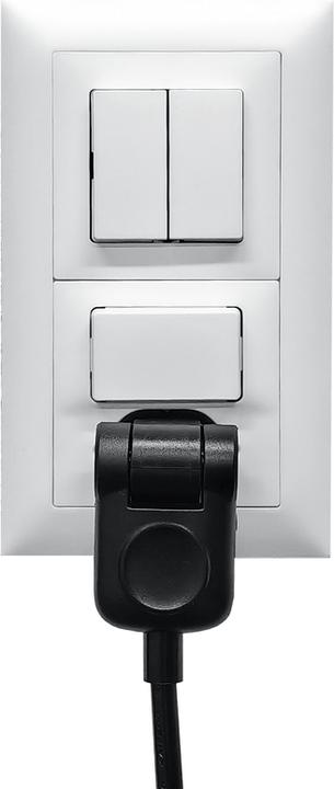 Image du produit Steffen Rallonge avec fiche pliante Td 3G1.0mm² 3m T12-T13 IP20 sw (3 m, Type 13)