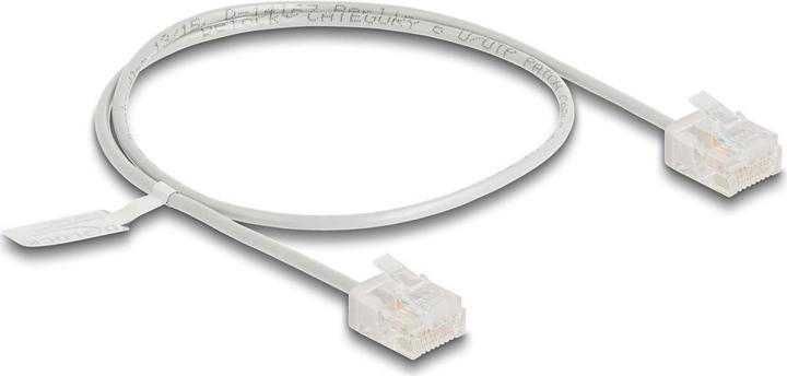 Produktbild Delock RJ45 Netzwerkkabel Cat.6 UTP Ultra Slim 0,5 m grau mi (U/UTP, CAT6, 0.50 m)