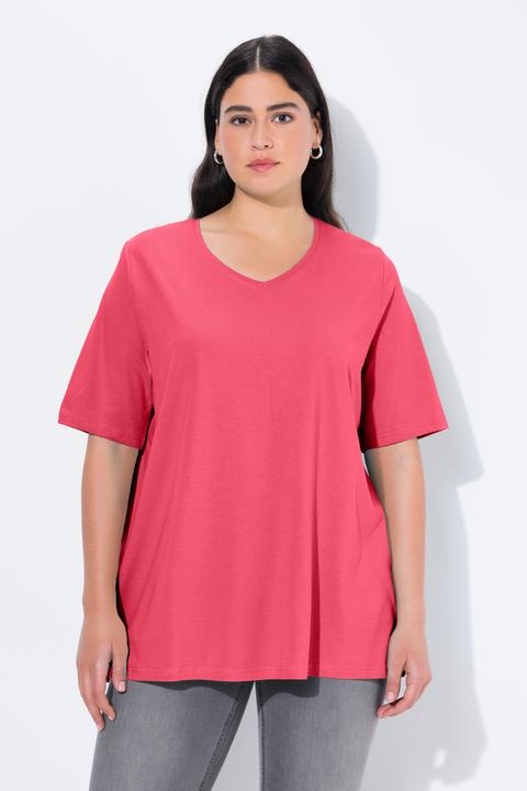 Actual product image Ulla Popken Essential V-Neck Stretch Tee (62)