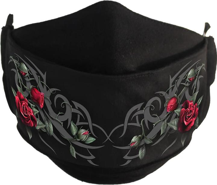 Actual product image Spiral Tribal Rose Face Mask