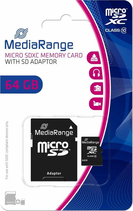 Actual product image MediaRange MR955 (64 GB, microSDXC, U1)
