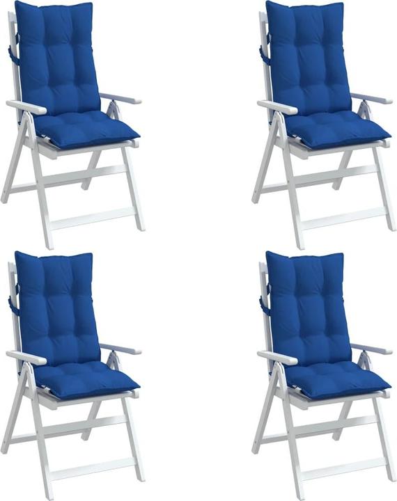 Actual product image VidaXL High-back chair cushions 4 pcs. Oxford fabric (120 x 50 x 7 cm)