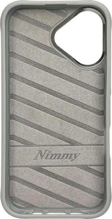 Actual product image Mocco Nimmy case iPhone 16 6.1" gray Glasses Cool Cat (Apple iPhone 16)