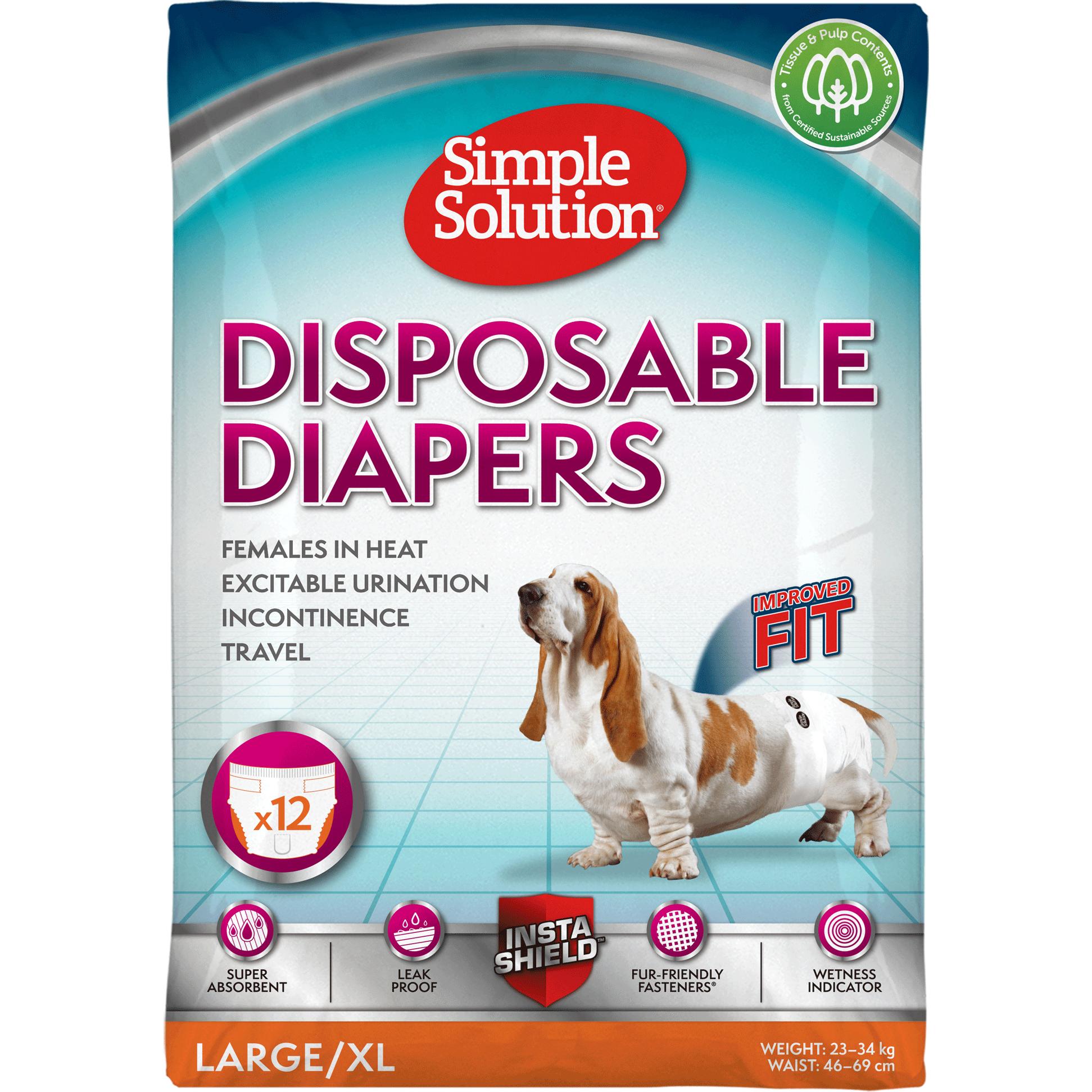 Meilleurs prix pour Simple Solution Engangsble til taever, 12 pièces, L-XL (Chien), Hygiène animale