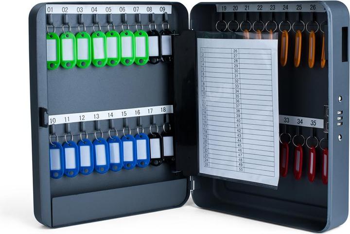 Actual product image pavo Key box for 36 keys, dark grey