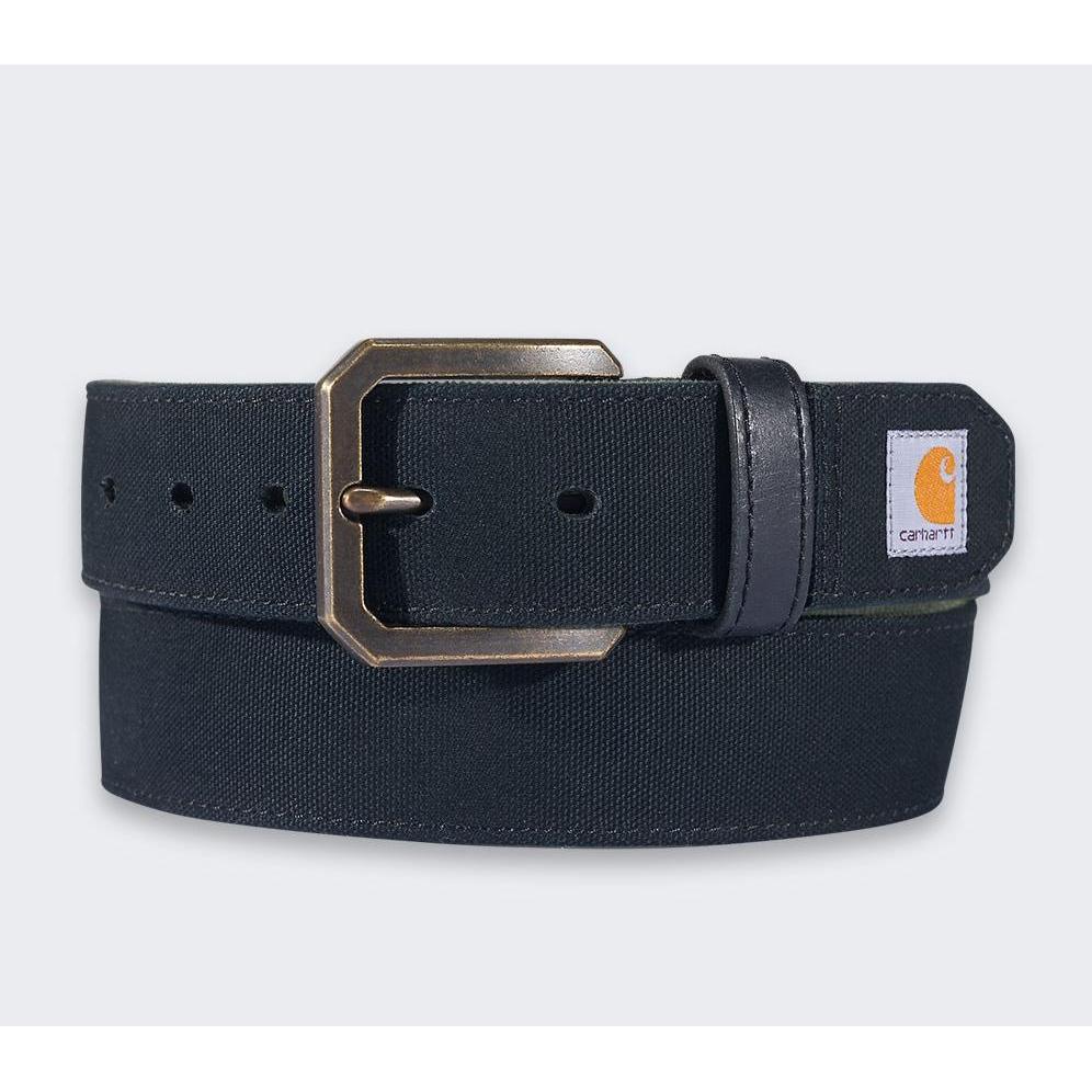Carhartt, Cintura, Canvas Duck Schwarzer Gürtel, Nero
