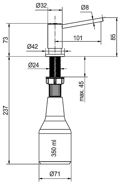Produktbild Franke Spülmitteldispenser Tango Neo