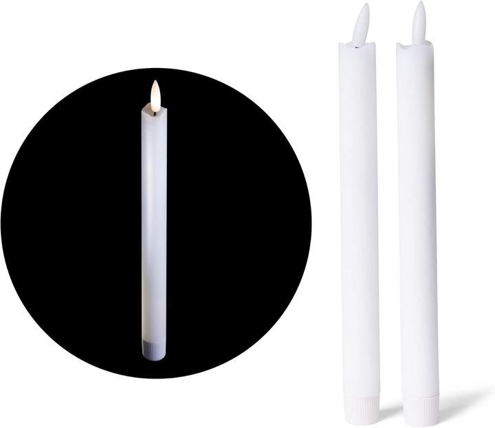 Actual product image Novaliv LED Stick Candle 2pcs indoor with timer function - 6 hours - White - 20cm height for 2,2cm diameter (2 x)