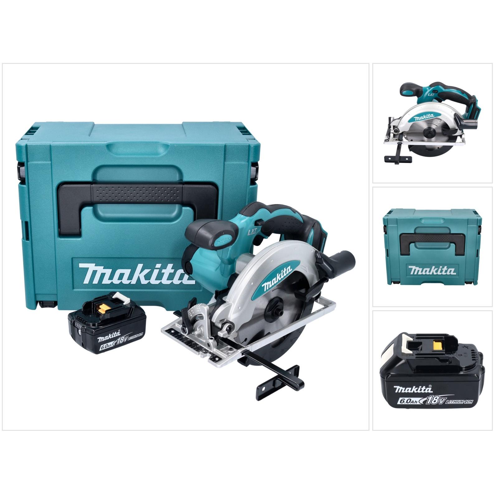 Makita, Handkreissäge, DSS 610 G1J Akku Handkreissäge 18 V 165 mm + 1x Akku 6,0 Ah + Makpac - ohne Ladegerät