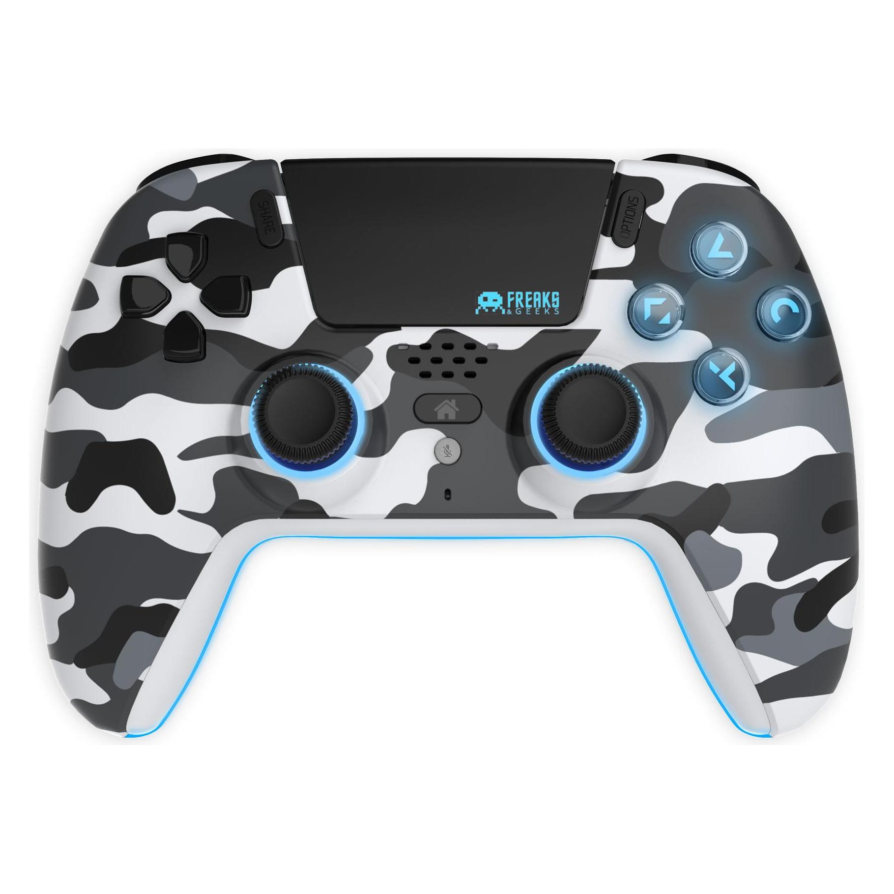 Freaks And Geeks PS5 Controller Wireless Camou- (Playstation Classic), Gaming Controller, Weiss, Mehrfarbig