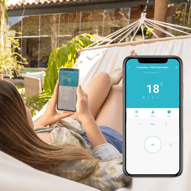 Actual product image Cecotec Air conditioner ForceClima 12850 Style Heating Connected air conditioner with heat pump (28 m², 12000 BTU/h)