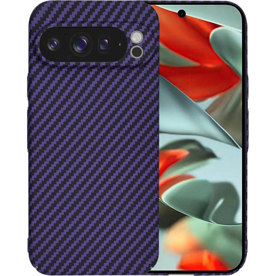 Techsuit - Carbonite FiberShell - Google Pixel 9 Pro XL - Purple (Google Pixel 9 Pro XL), Cover smartphone, Viola