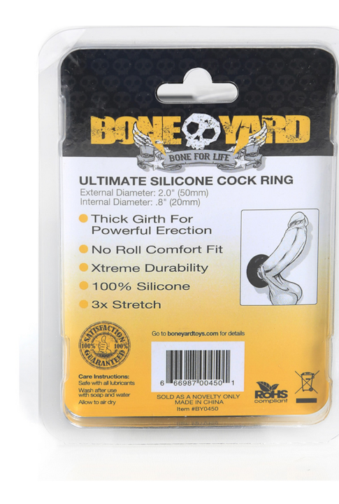 Actual product image Boneyard Ultimate Silicone Ring (2 cm)