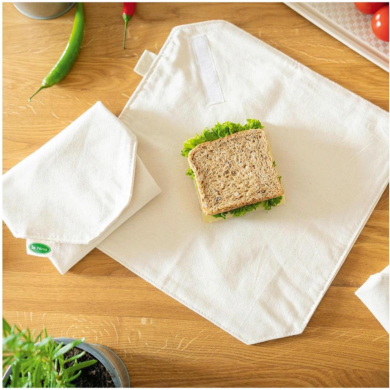 Thumbnail - Io Nova Lunch Wraps 3er Set, Lunchbox, Braun