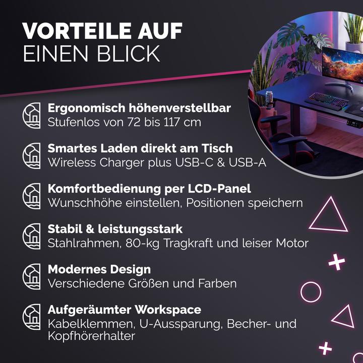 Produktbild Casaria Höhenverstellbarer Schreibtisch