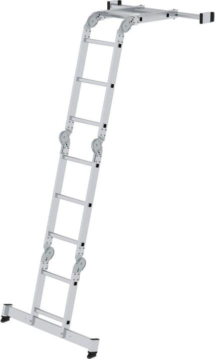 Produktbild kaiserkraft Vielzweckleiter 4-teilig mit nivello-Traverse 2x2 + 2x3 Sprossen (Mehrzweckleiter)