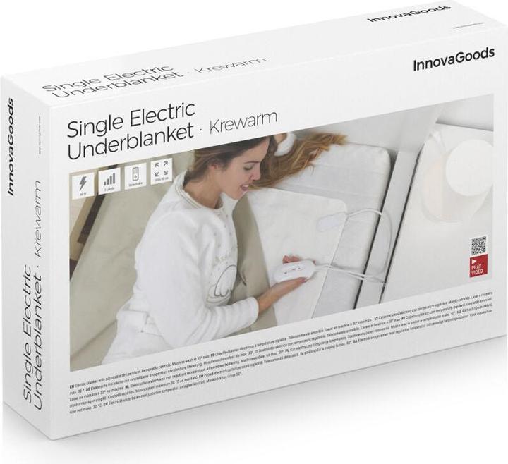 Actual product image InnovaGoods Electric heated underblanket for single bed Krewarm 60 W 80 x 150 cm (80 x 150 cm)