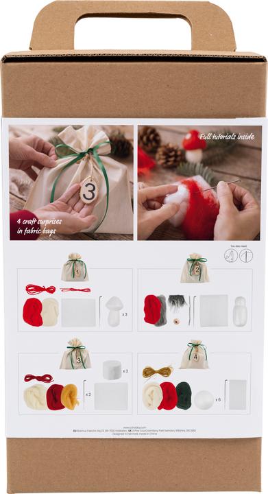 Actual product image Creativ Company Advent calendar craft set felting, 4 pieces