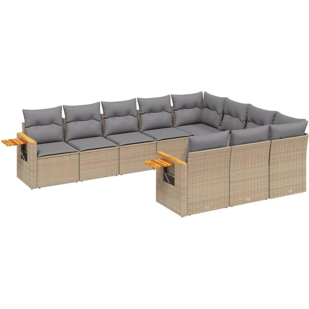 VidaXL, Gartenlounge, 10-tlg. Garten-Lounge-Set mit Kissen